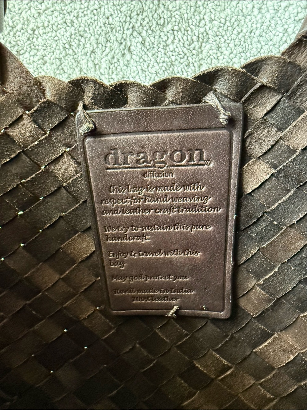 Dragon Diffusion Santa Croce Bag Big Dark Brown - Picture 7 of 13